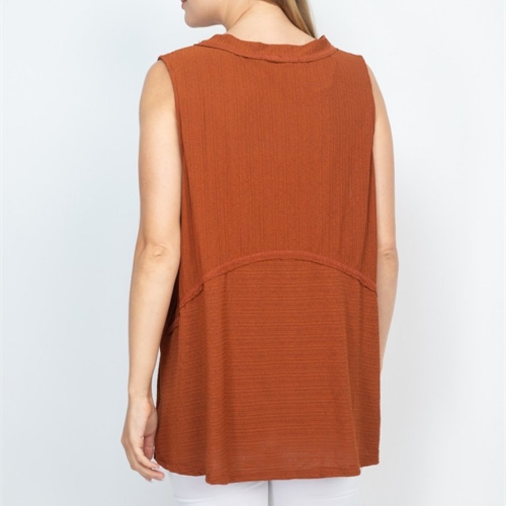 Rust Boho Tank Top - Picture 3 of 3